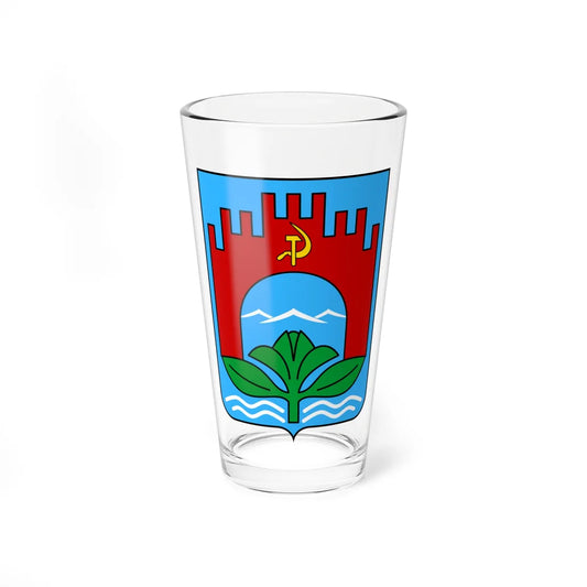 Coat of arms of Chernivtsi 1969 (Ukraine) (Coat of Arms) Pint Glass 16oz 16oz - Go Mug Yourself