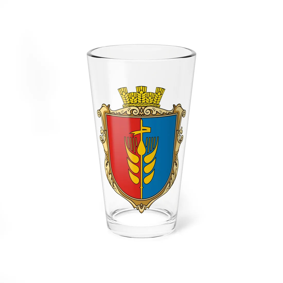 Coat of Arms of Chervona Kamianka (Ukraine) (Coat of Arms) Pint Glass 16oz 16oz - Go Mug Yourself