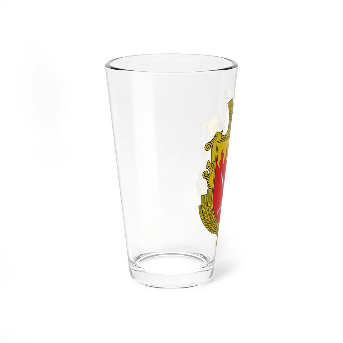 Coat of arms of Chervone Illintsi Hromada (Ukraine) (Coat of Arms) Pint Glass 16oz - Go Mug Yourself