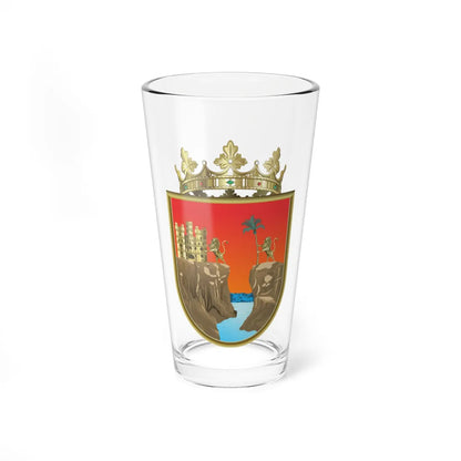 Coat of arms of Chiapas (Costa Rica) (Coat of Arms) Pint Glass 16oz 16oz - Go Mug Yourself