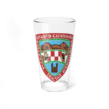 Coat of arms of Chihuahua (Mexico) (Coat of Arms) Pint Glass 16oz 16oz - Go Mug Yourself