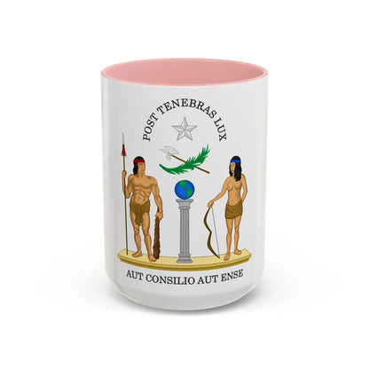 Coat of Arms of Chile (1812-1814) - Accent Coffee Mug 15oz Pink - Go Mug Yourself
