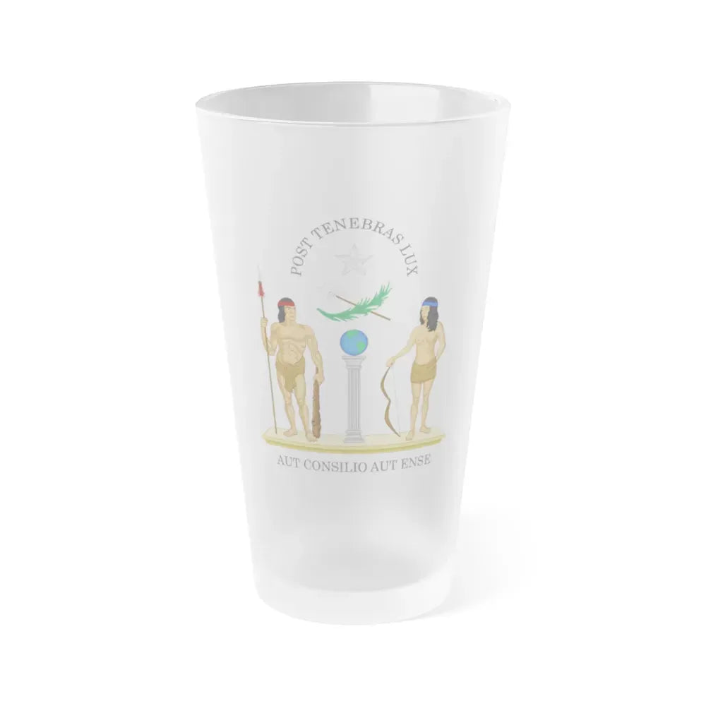 Coat of Arms of Chile (1812-1814) - Frosted Pint Glass 16oz Default Title - Go Mug Yourself