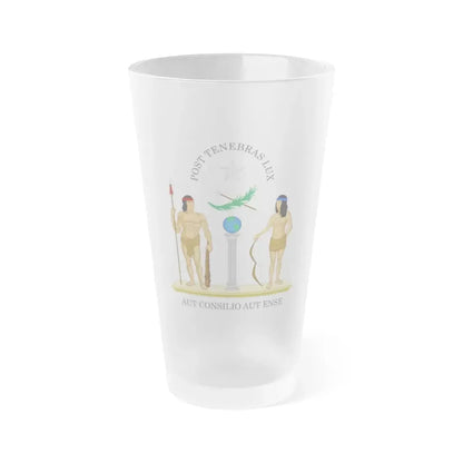 Coat of Arms of Chile (1812-1814) - Frosted Pint Glass 16oz Default Title - Go Mug Yourself