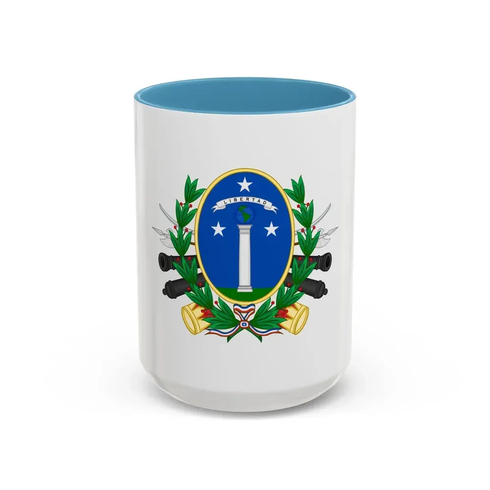 Coat of Arms of Chile (1819-1834) - Accent Coffee Mug 15oz Light Blue - Go Mug Yourself