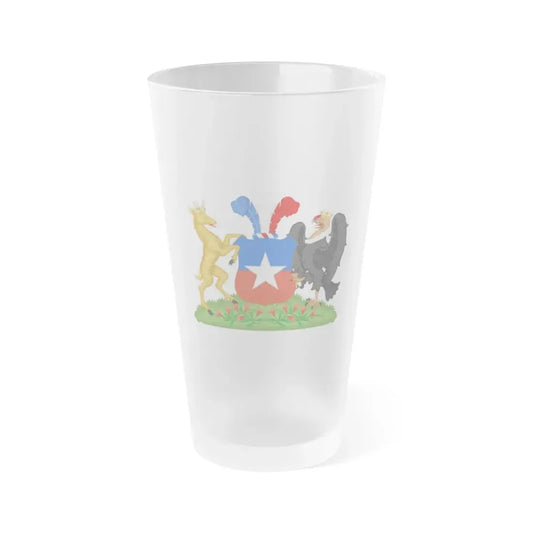 Coat of Arms of Chile (1834-1920) Compartment Variant - Frosted Pint Glass 16oz Default Title - Go Mug Yourself