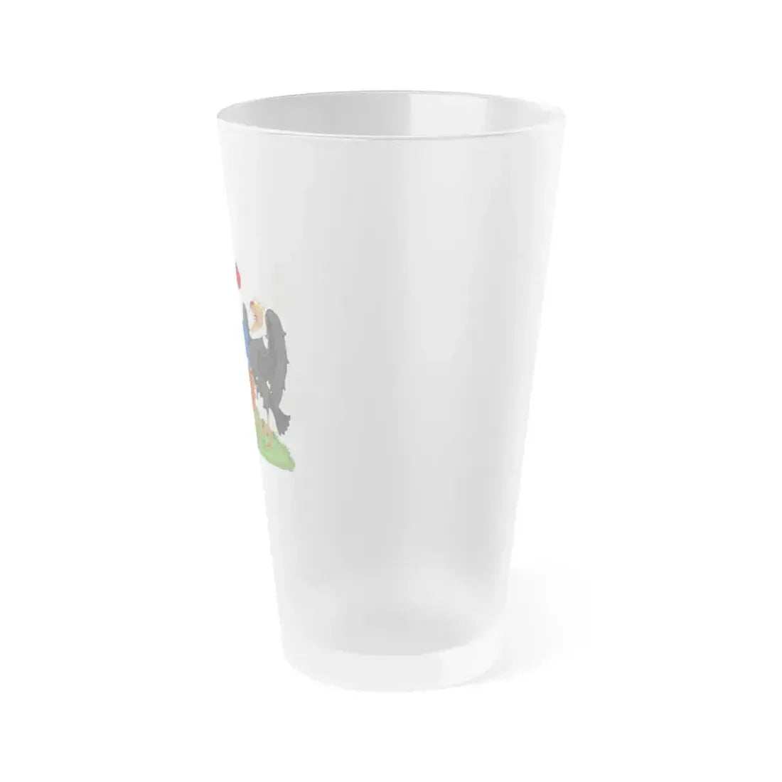 Coat of Arms of Chile (1834-1920) Compartment Variant - Frosted Pint Glass 16oz - Go Mug Yourself