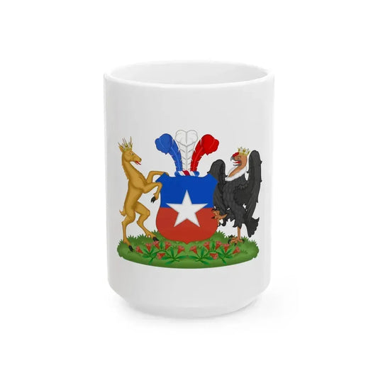 Coat of Arms of Chile (1834-1920) Compartment Variant - White Coffee Mug 15oz - Go Mug Yourself