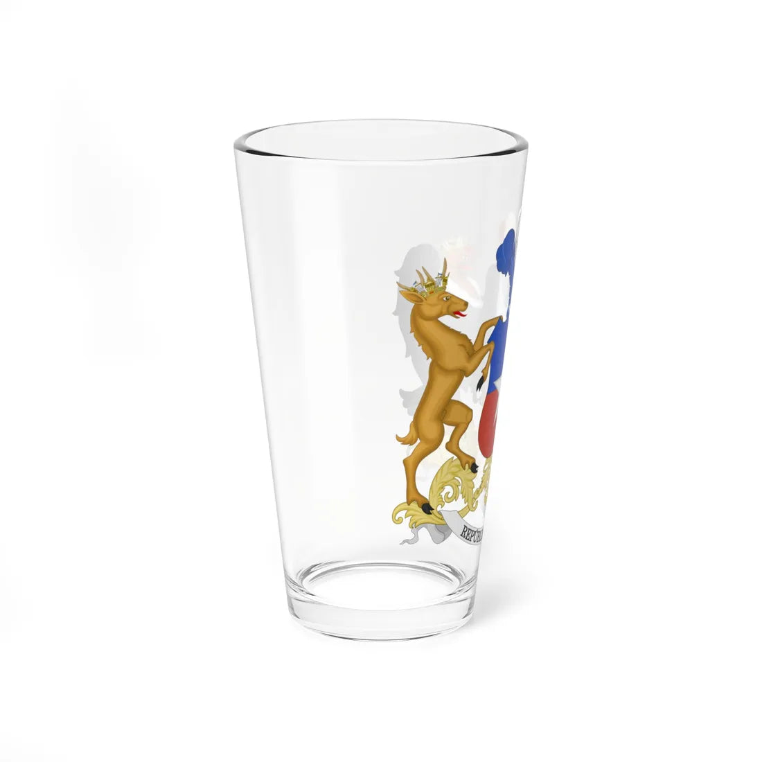 Coat of Arms of Chile 1834-1920 Variant with Scroll (Chile) (Coat of Arms) Pint Glass 16oz - Go Mug Yourself