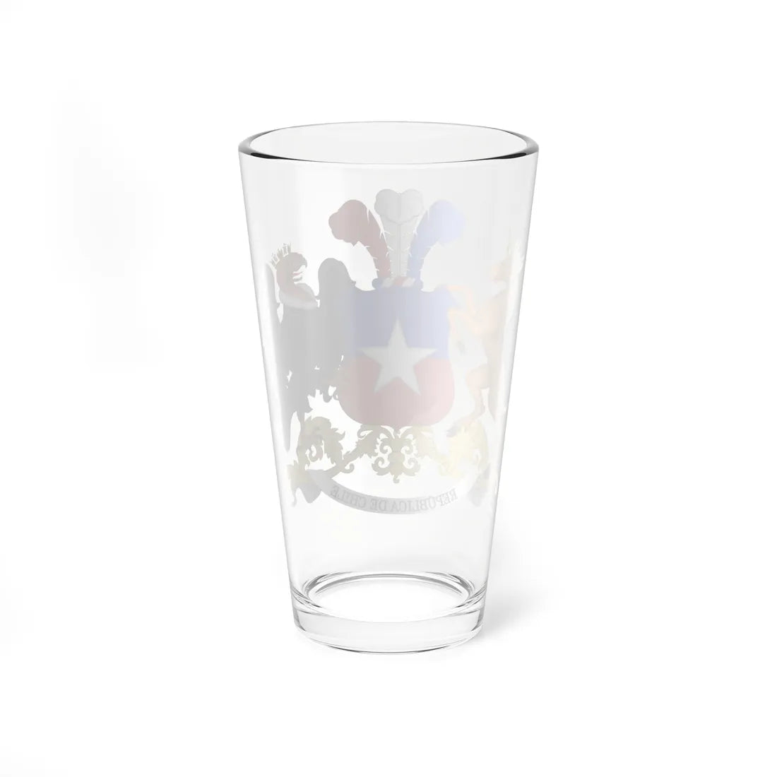 Coat of Arms of Chile 1834-1920 Variant with Scroll (Chile) (Coat of Arms) Pint Glass 16oz - Go Mug Yourself