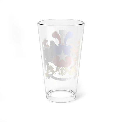 Coat of Arms of Chile 1834-1920 Variant with Scroll (Chile) (Coat of Arms) Pint Glass 16oz - Go Mug Yourself