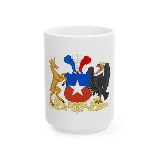 Coat of Arms of Chile (1834-1920) - White Coffee Mug 15oz - Go Mug Yourself