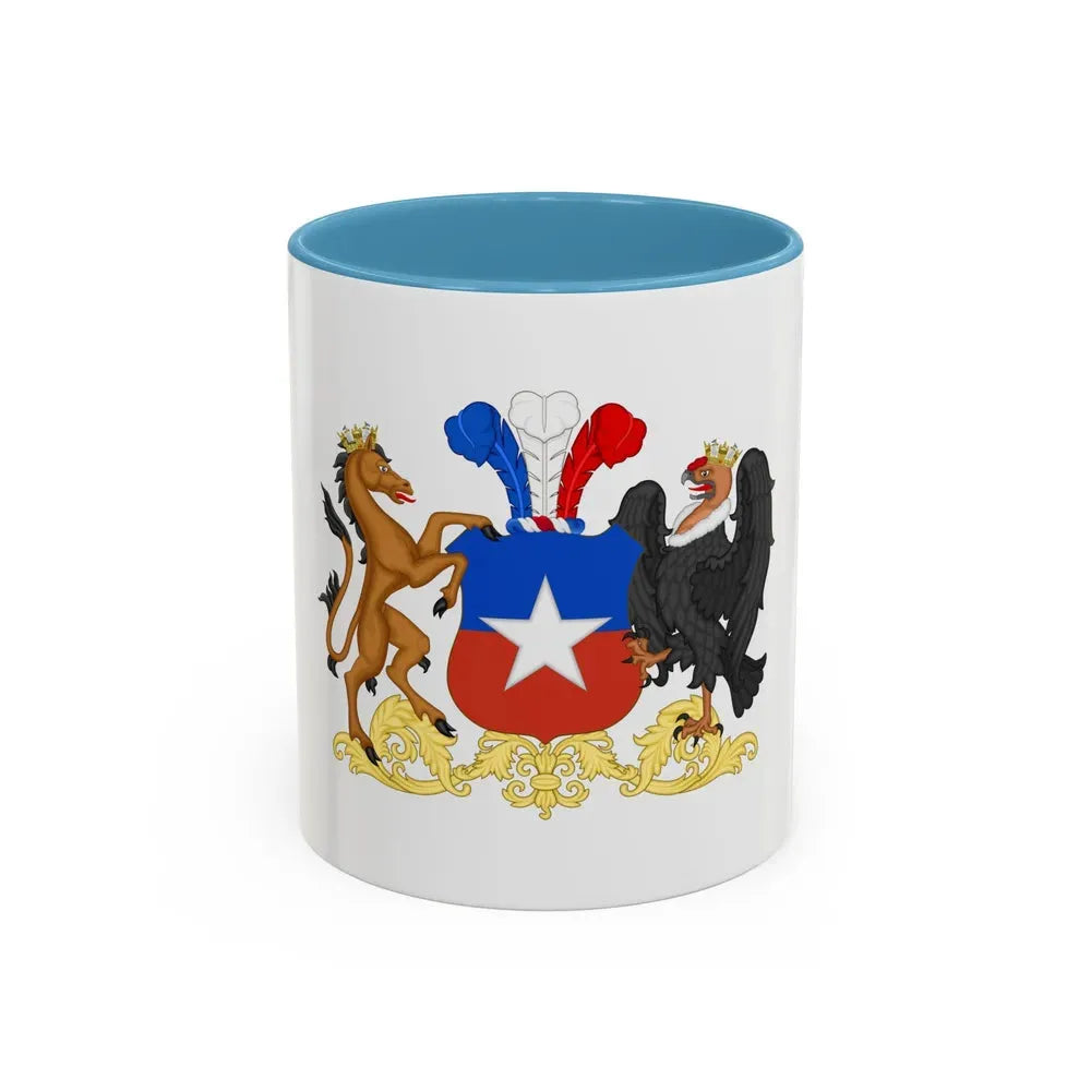 Coat of Arms of Chile 2 - Accent Coffee Mug 11oz Light Blue - Go Mug Yourself