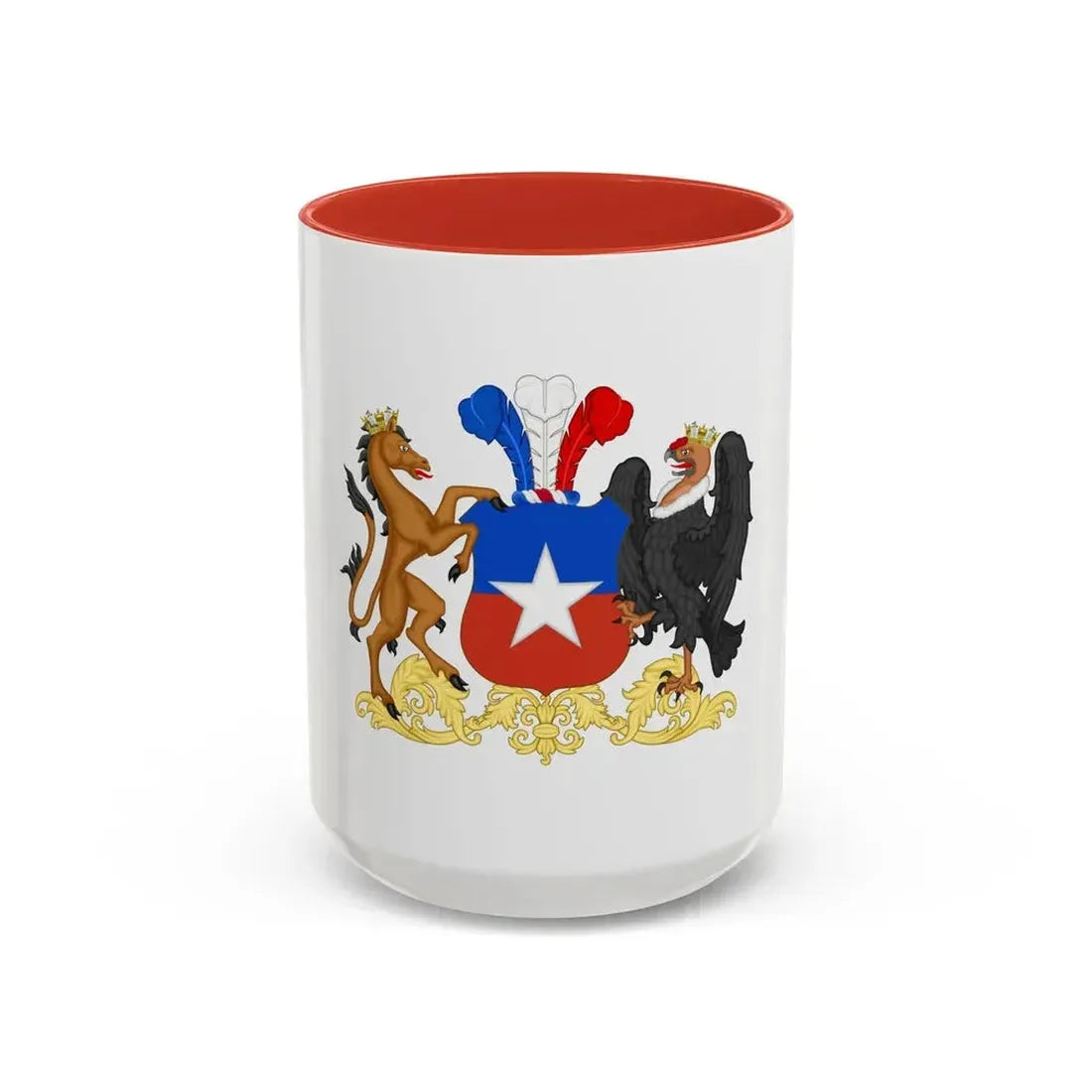 Coat of Arms of Chile 2 - Accent Coffee Mug 15oz Red - Go Mug Yourself