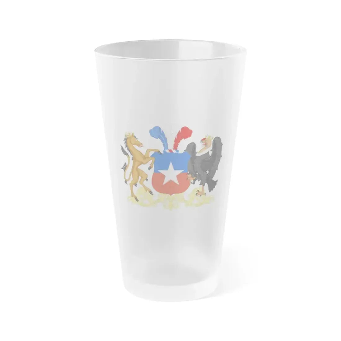 Coat of Arms of Chile 2 - Frosted Pint Glass 16oz Default Title - Go Mug Yourself