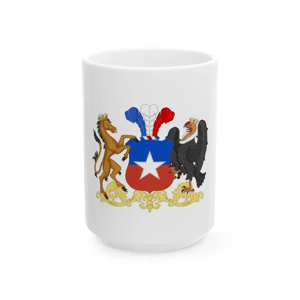 Coat of Arms of Chile 2 - White Coffee Mug 15oz - Go Mug Yourself