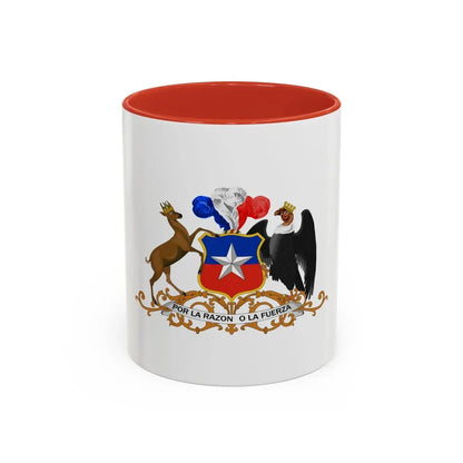 Coat of arms of Chile 3 - Accent Coffee Mug 11oz Red - Go Mug Yourself