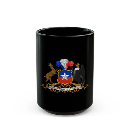 Coat of arms of Chile 3 - Black Coffee Mug-15oz-Go Mug Yourself