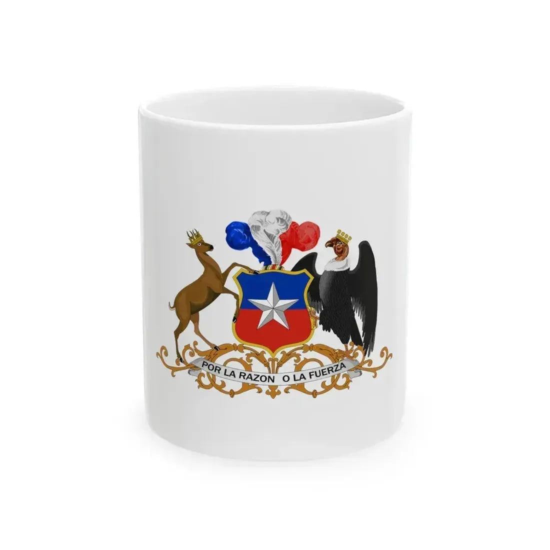 Coat of arms of Chile 3 - White Coffee Mug 11oz - Go Mug Yourself