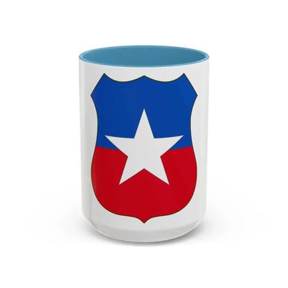 Coat of arms of Chile 4 - Accent Coffee Mug 15oz Light Blue - Go Mug Yourself