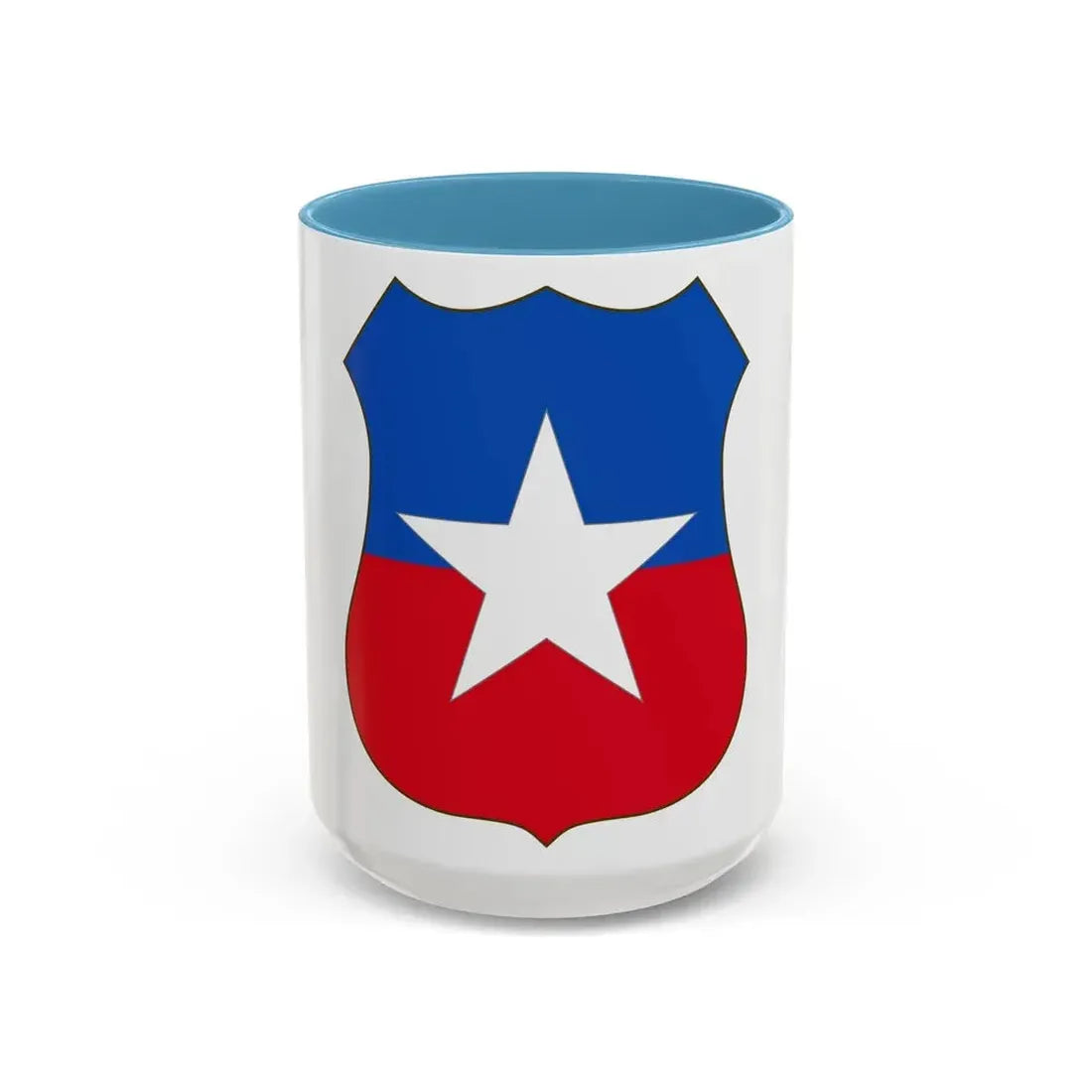 Coat of arms of Chile 4 - Accent Coffee Mug 15oz Light Blue - Go Mug Yourself