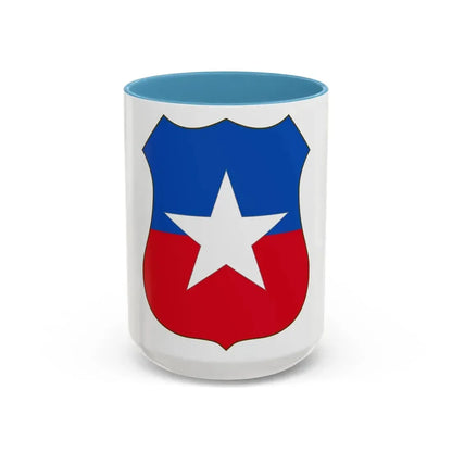 Coat of arms of Chile 4 - Accent Coffee Mug 15oz Light Blue - Go Mug Yourself