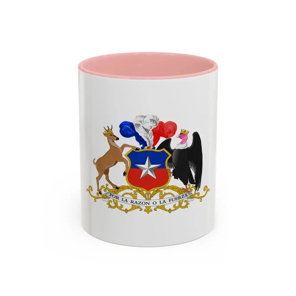 Coat of arms of Chile 5 - Accent Coffee Mug 11oz Pink - Go Mug Yourself