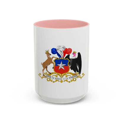 Coat of arms of Chile 5 - Accent Coffee Mug 15oz Pink - Go Mug Yourself