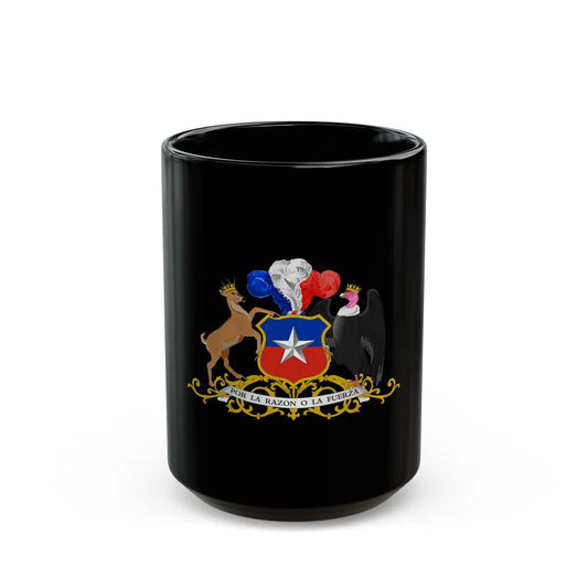 Coat of arms of Chile 5 - Black Coffee Mug-15oz-Go Mug Yourself