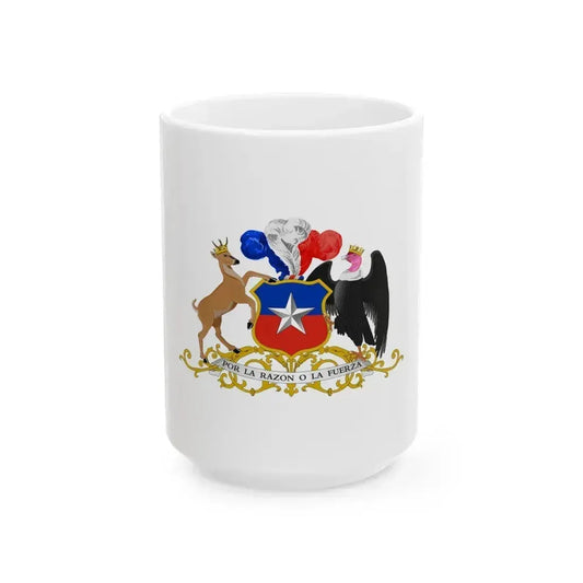 Coat of arms of Chile 5 - White Coffee Mug 15oz - Go Mug Yourself