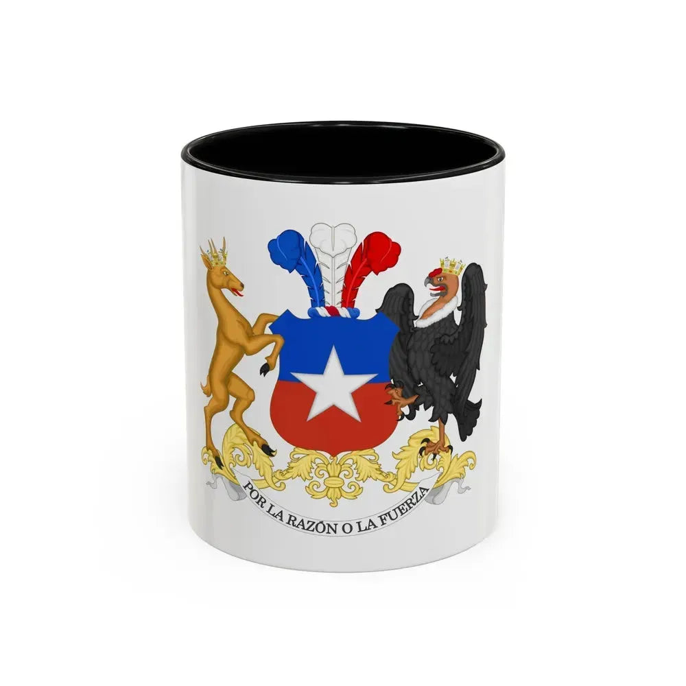 Coat of Arms of Chile - Accent Coffee Mug 11oz Black - Go Mug Yourself