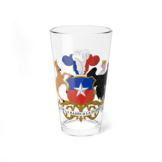Coat of arms of Chile (Chile) (Coat of Arms) Pint Glass 16oz 16oz - Go Mug Yourself