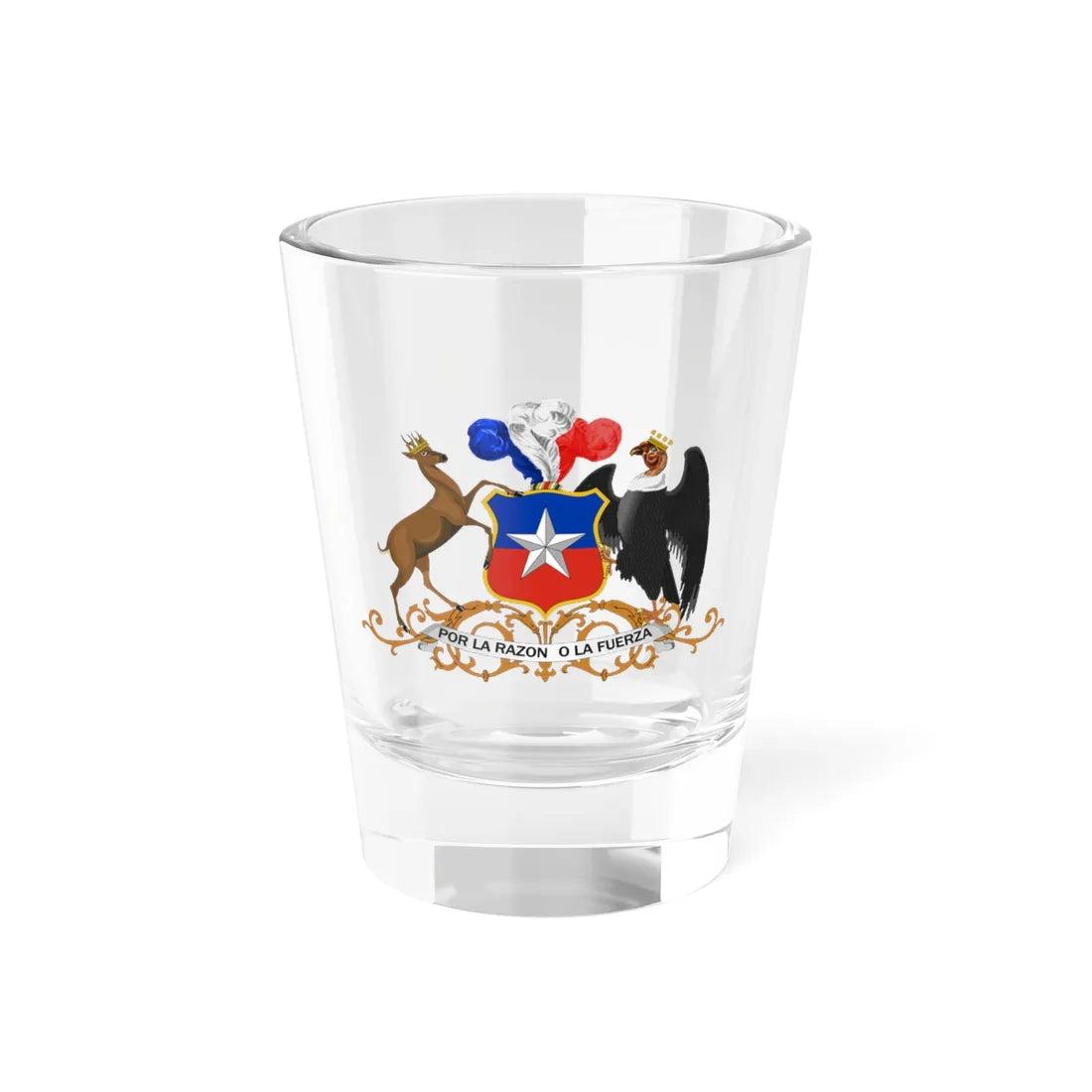 Coat of arms of Chile official model (Chile) (Coat of Arms) Shot Glass 1.5oz 1.5oz - Go Mug Yourself