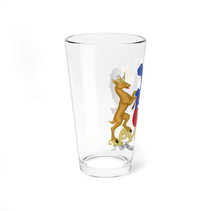 Coat of Arms of Chile Sacred Heart of Jesus and Immaculate Heart of Mary (Chile) (Coat of Arms) Pint Glass 16oz - Go Mug Yourself