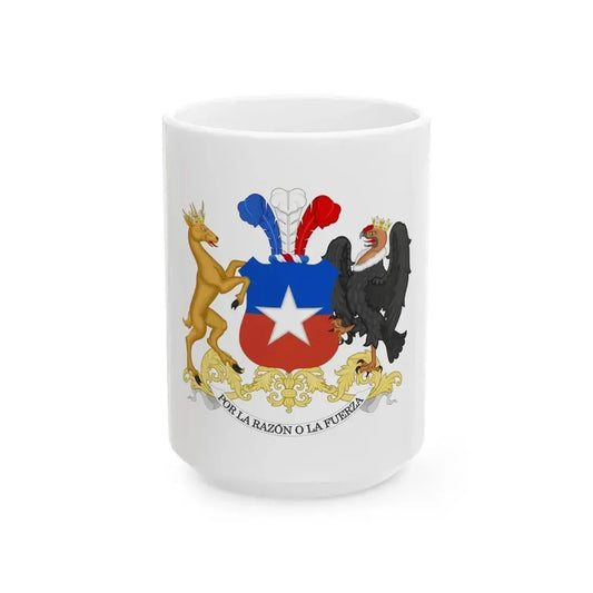 Coat of Arms of Chile - White Coffee Mug 15oz - Go Mug Yourself
