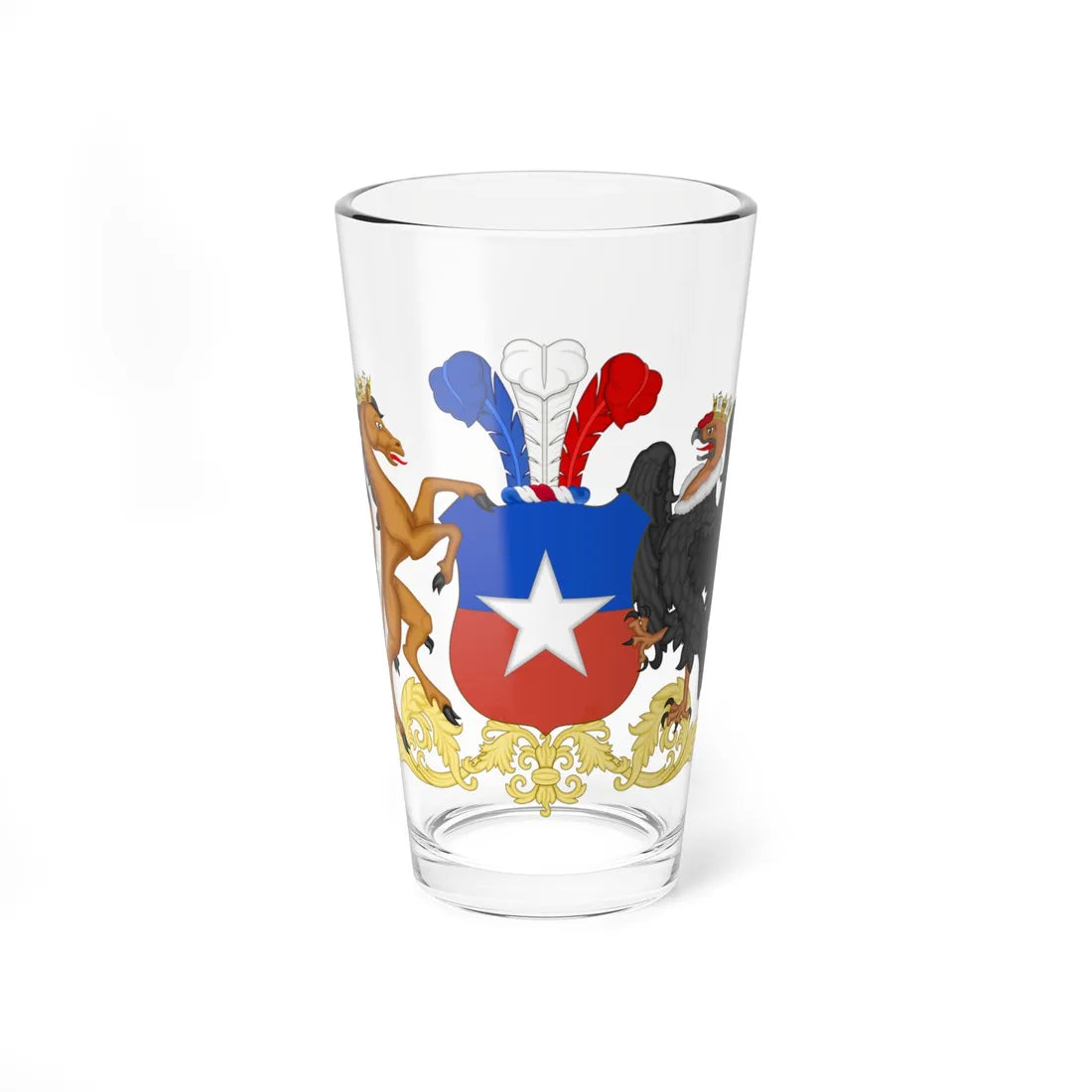 Coat of Arms of Chile Wrong Version (Chile) (Coat of Arms) Pint Glass 16oz 16oz - Go Mug Yourself