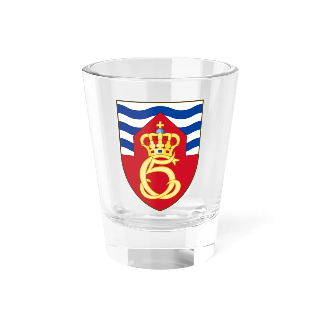 Coat of arms of Christiansø (Denmark) (Coat of Arms) Shot Glass 1.5oz 1.5oz - Go Mug Yourself