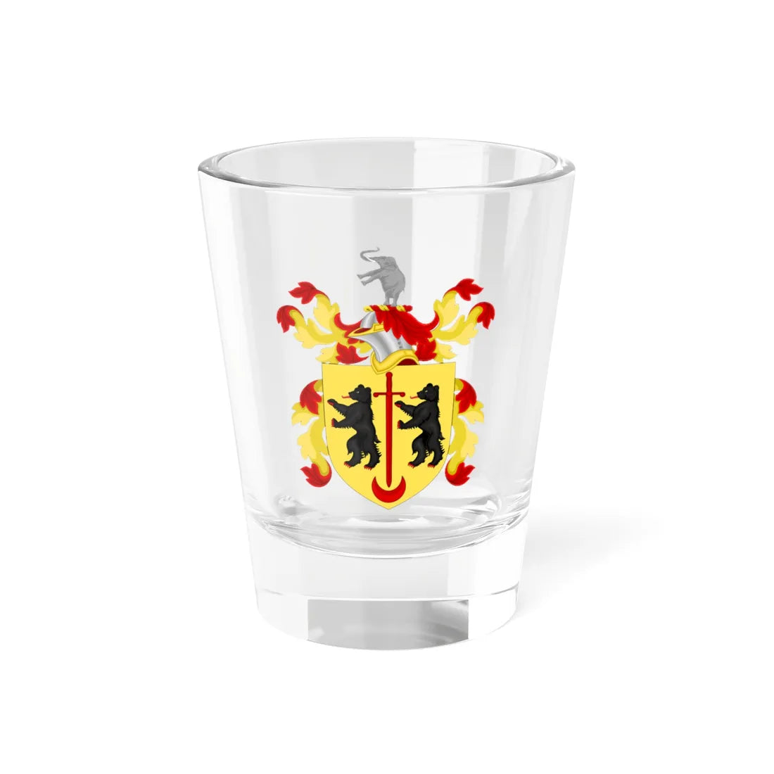Coat of Arms of Christopher Comstock (United States) (Coat of Arms) Shot Glass 1.5oz 1.5oz - Go Mug Yourself