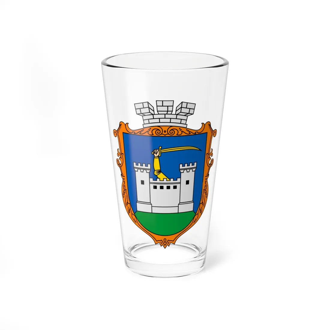 Coat of Arms of Chudniv (Ukraine) (Coat of Arms) Pint Glass 16oz 16oz - Go Mug Yourself
