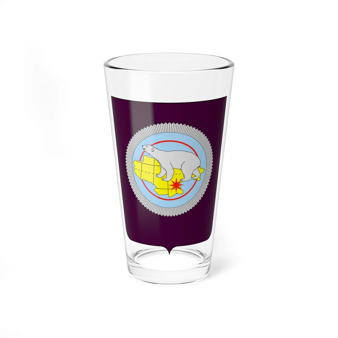 Coat of Arms of Chukotka (Russia) (Coat of Arms) Pint Glass 16oz 16oz - Go Mug Yourself