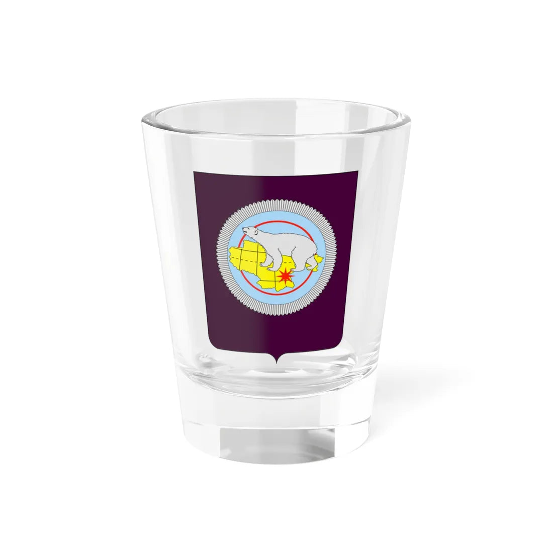 Coat of Arms of Chukotka (Russia) (Coat of Arms) Shot Glass 1.5oz 1.5oz - Go Mug Yourself
