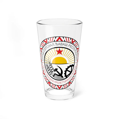 Coat of arms of Chuvash ASSR 1925-1926 (Russia) (Coat of Arms) Pint Glass 16oz 16oz - Go Mug Yourself