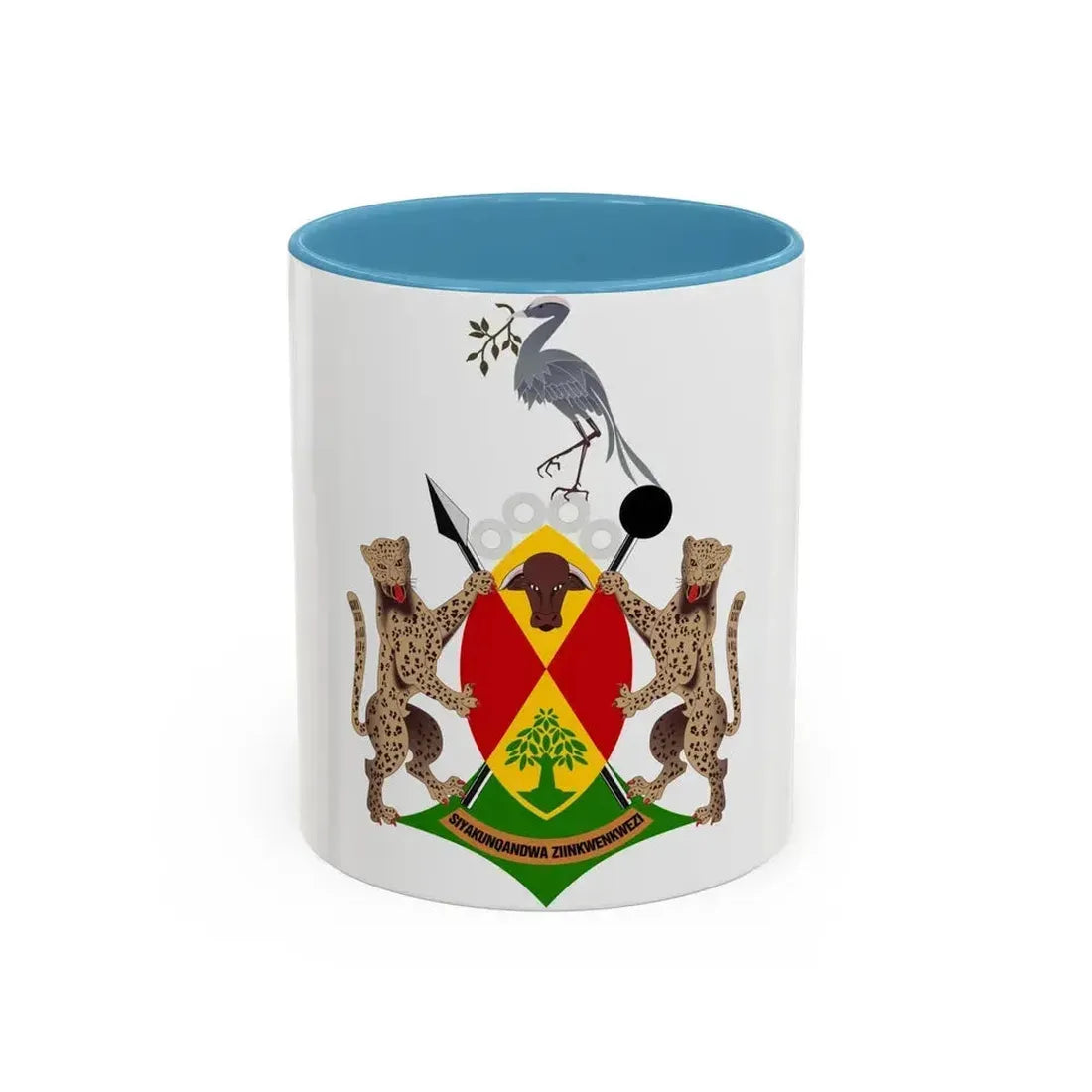 Coat of arms of Ciskei - Accent Coffee Mug 11oz Light Blue - Go Mug Yourself