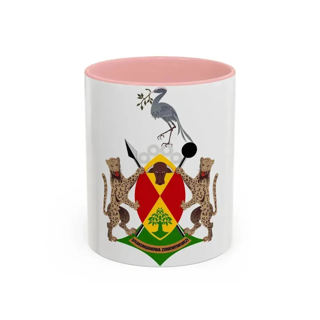 Coat of arms of Ciskei - Accent Coffee Mug 11oz Pink - Go Mug Yourself
