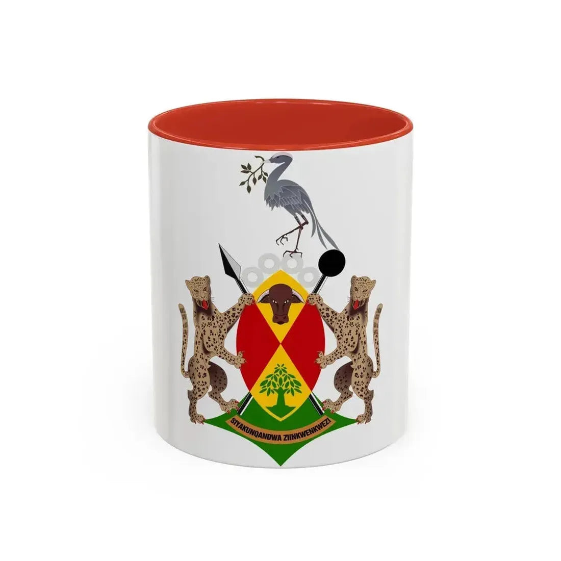 Coat of arms of Ciskei - Accent Coffee Mug 11oz Red - Go Mug Yourself