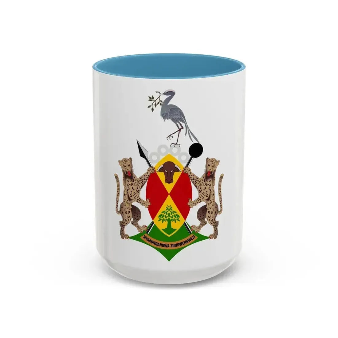 Coat of arms of Ciskei - Accent Coffee Mug 15oz Light Blue - Go Mug Yourself