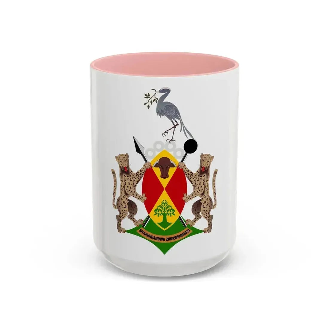 Coat of arms of Ciskei - Accent Coffee Mug 15oz Pink - Go Mug Yourself