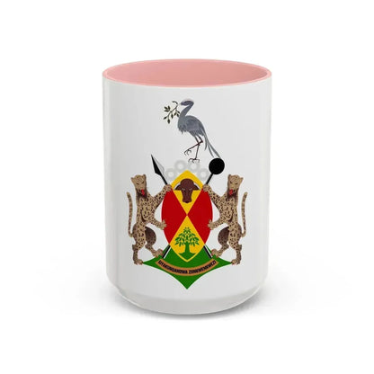 Coat of arms of Ciskei - Accent Coffee Mug 15oz Pink - Go Mug Yourself