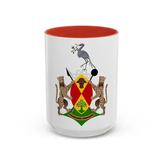 Coat of arms of Ciskei - Accent Coffee Mug 15oz Red - Go Mug Yourself