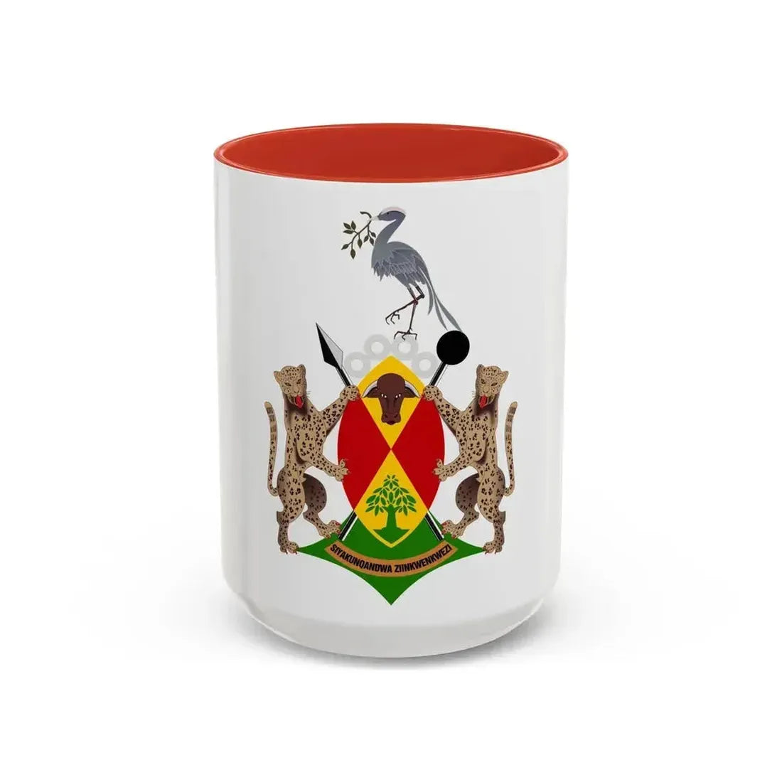 Coat of arms of Ciskei - Accent Coffee Mug 15oz Red - Go Mug Yourself